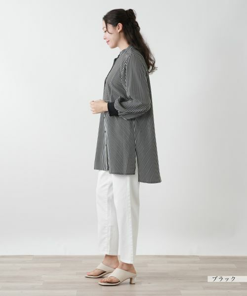 Leilian PLUS HOUSE / レリアンプラスハウス シャツ・ブラウス | 【店舗人気】バンドカラーブラウス【プラス企画】 | 詳細2