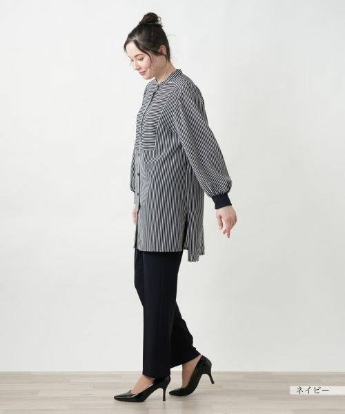 Leilian PLUS HOUSE / レリアンプラスハウス シャツ・ブラウス | 【店舗人気】バンドカラーブラウス【プラス企画】 | 詳細5