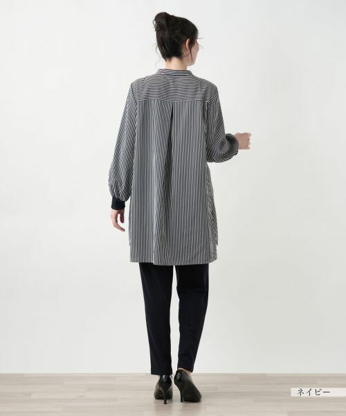 Leilian PLUS HOUSE / レリアンプラスハウス シャツ・ブラウス | 【店舗人気】バンドカラーブラウス【プラス企画】 | 詳細6