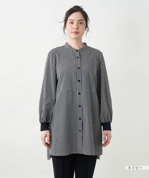 Leilian PLUS HOUSE / レリアンプラスハウス シャツ・ブラウス | 【店舗人気】バンドカラーブラウス【プラス企画】 | 詳細7