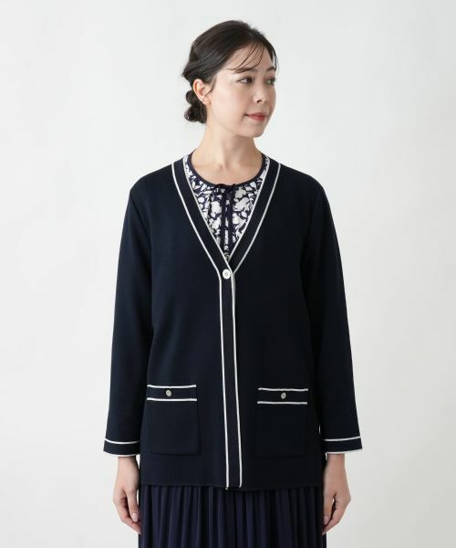 Leilian PLUS HOUSE / レリアンプラスハウス カーディガン・ボレロ | 【店舗人気】Vネックカーディガン【プラス企画】 | 詳細4