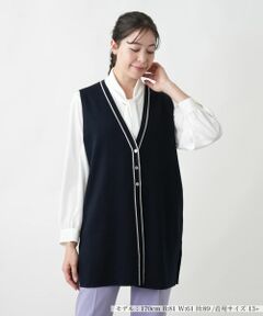 Leilian PLUS HOUSE / レリアンプラスハウス テーラードジャケット | 【店舗人気】Vネックニットベスト【プラス企画】