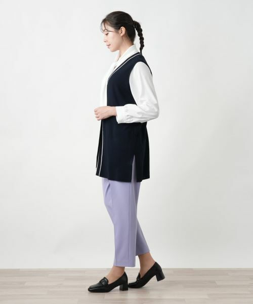 Leilian PLUS HOUSE / レリアンプラスハウス テーラードジャケット | 【店舗人気】Vネックニットベスト【プラス企画】 | 詳細2