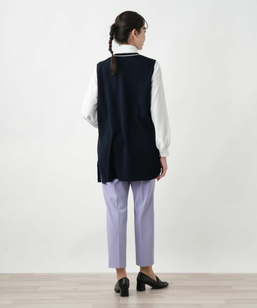 Leilian PLUS HOUSE / レリアンプラスハウス テーラードジャケット | 【店舗人気】Vネックニットベスト【プラス企画】 | 詳細3