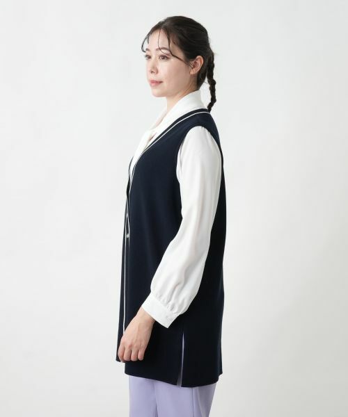 Leilian PLUS HOUSE / レリアンプラスハウス テーラードジャケット | 【店舗人気】Vネックニットベスト【プラス企画】 | 詳細5