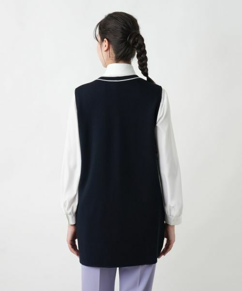 Leilian PLUS HOUSE / レリアンプラスハウス テーラードジャケット | 【店舗人気】Vネックニットベスト【プラス企画】 | 詳細6