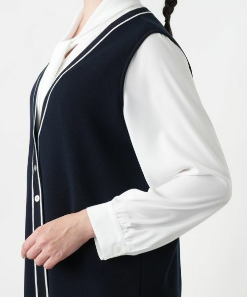 Leilian PLUS HOUSE / レリアンプラスハウス テーラードジャケット | 【店舗人気】Vネックニットベスト【プラス企画】 | 詳細9