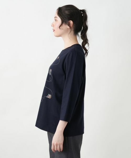 Leilian PLUS HOUSE / レリアンプラスハウス Tシャツ | 【店舗人気】刺繍クルーネックカットソー【プラス企画】 | 詳細11