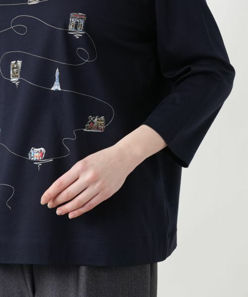 Leilian PLUS HOUSE / レリアンプラスハウス Tシャツ | 【店舗人気】刺繍クルーネックカットソー【プラス企画】 | 詳細16