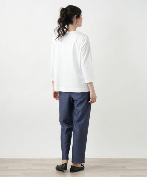 Leilian PLUS HOUSE / レリアンプラスハウス Tシャツ | 【店舗人気】刺繍クルーネックカットソー【プラス企画】 | 詳細6