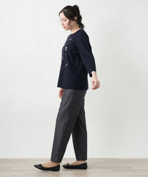 Leilian PLUS HOUSE / レリアンプラスハウス Tシャツ | 【店舗人気】刺繍クルーネックカットソー【プラス企画】 | 詳細8