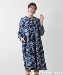 Leilian レリアン　プラスハウス　ノースリーブワンピース　ネイビー　XL Leilian レリアン プラスハウス ノースリーブワンピース