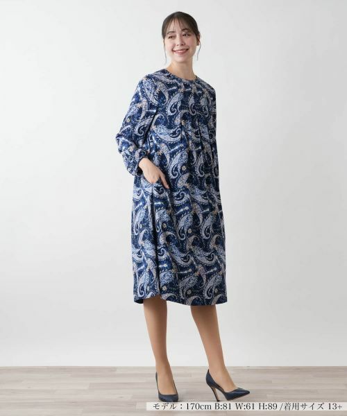 Leilian PLUS HOUSE / レリアンプラスハウス ドレス | ペイズリーワンピース【プラス企画】 | 詳細1