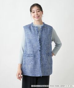 Leilian PLUS HOUSE / レリアンプラスハウス テーラードジャケット | 【店舗人気】ツイードベスト【プラス企画】