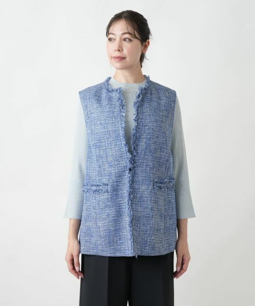 Leilian PLUS HOUSE / レリアンプラスハウス テーラードジャケット | 【店舗人気】ツイードベスト【プラス企画】 | 詳細4