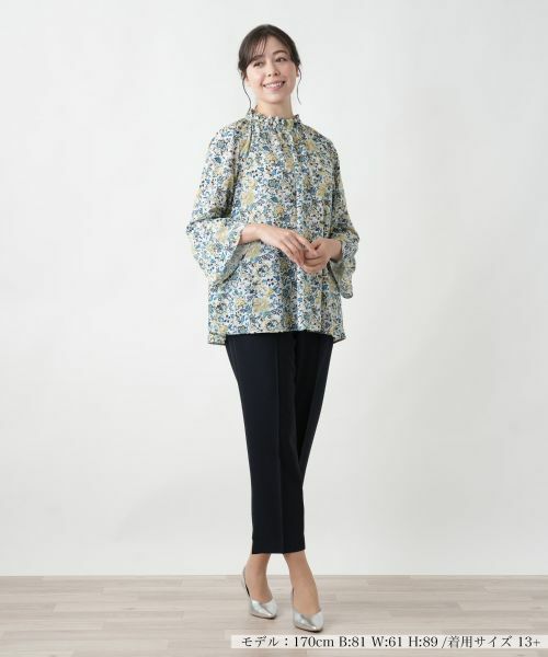 Leilian PLUS HOUSE / レリアンプラスハウス シャツ・ブラウス | 【店舗人気】フラワー柄ハイネックブラウス【プラス企画】【ERICA】 | 詳細1