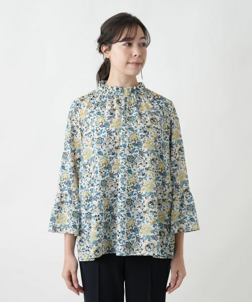 Leilian PLUS HOUSE / レリアンプラスハウス シャツ・ブラウス | 【店舗人気】フラワー柄ハイネックブラウス【プラス企画】【ERICA】 | 詳細4