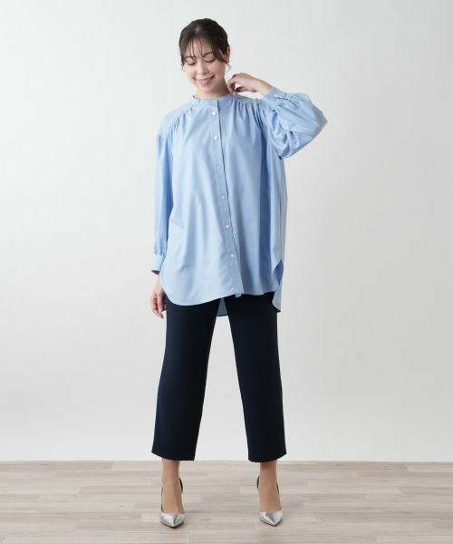 Leilian PLUS HOUSE / レリアンプラスハウス シャツ・ブラウス | 【店舗人気】ギャザーブラウス【プラス企画】 | 詳細1