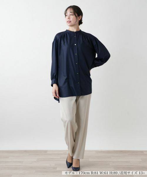 Leilian PLUS HOUSE / レリアンプラスハウス シャツ・ブラウス | 【店舗人気】ギャザーブラウス【プラス企画】 | 詳細4