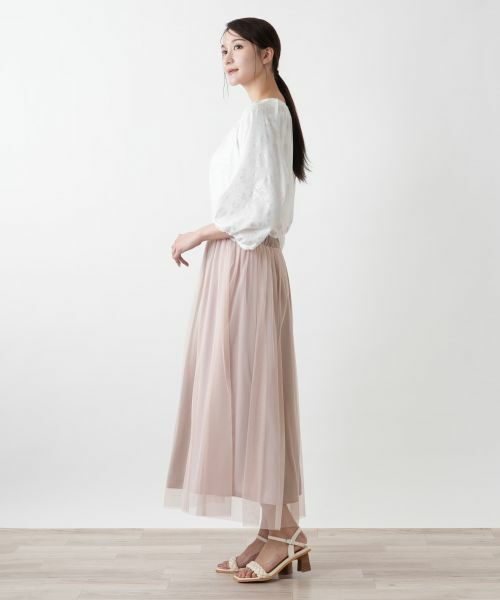 Leilian PLUS HOUSE / レリアンプラスハウス ミニ・ひざ丈スカート | 【店舗人気】チュールフレアスカート【BOURGE】 | 詳細5