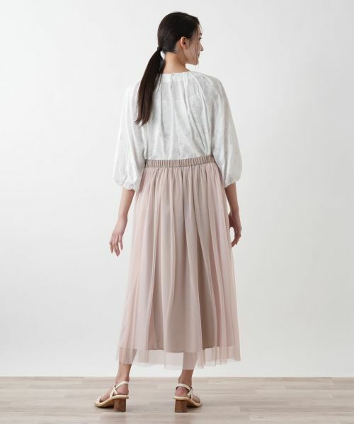 Leilian PLUS HOUSE / レリアンプラスハウス ミニ・ひざ丈スカート | 【店舗人気】チュールフレアスカート【BOURGE】 | 詳細6