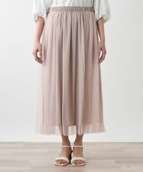 Leilian PLUS HOUSE / レリアンプラスハウス ミニ・ひざ丈スカート | 【店舗人気】チュールフレアスカート【BOURGE】 | 詳細7