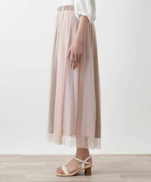 Leilian PLUS HOUSE / レリアンプラスハウス ミニ・ひざ丈スカート | 【店舗人気】チュールフレアスカート【BOURGE】 | 詳細8