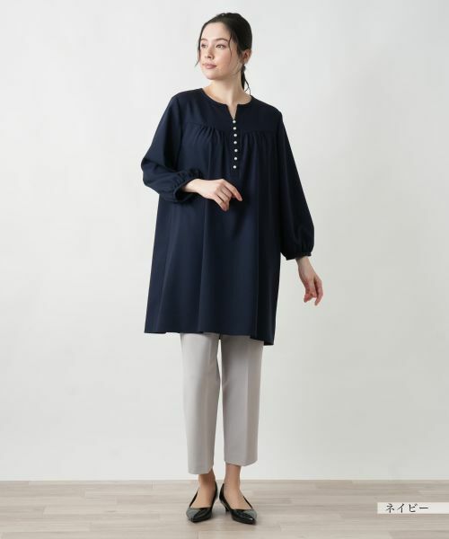 Leilian PLUS HOUSE / レリアンプラスハウス シャツ・ブラウス | 【店舗人気】チュニックブラウス【プラス企画】 | 詳細1