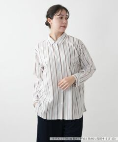 Leilian PLUS HOUSE / レリアンプラスハウス シャツ・ブラウス | 【店舗人気】ストライプシャツ【Leilian WHITE LABEL】【SOMELOS】
