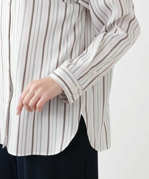 Leilian PLUS HOUSE / レリアンプラスハウス シャツ・ブラウス | 【店舗人気】ストライプシャツ【Leilian WHITE LABEL】【SOMELOS】 | 詳細10