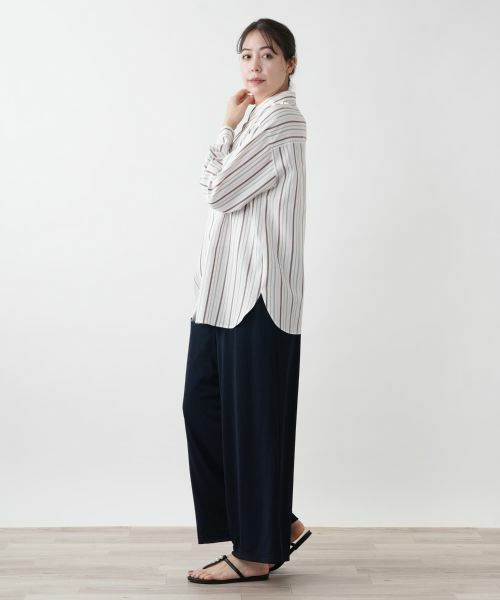 Leilian PLUS HOUSE / レリアンプラスハウス シャツ・ブラウス | 【店舗人気】ストライプシャツ【Leilian WHITE LABEL】【SOMELOS】 | 詳細2