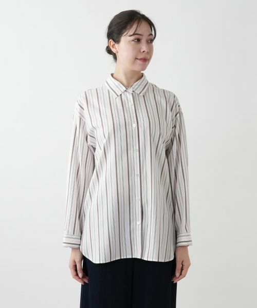 Leilian PLUS HOUSE / レリアンプラスハウス シャツ・ブラウス | 【店舗人気】ストライプシャツ【Leilian WHITE LABEL】【SOMELOS】 | 詳細4