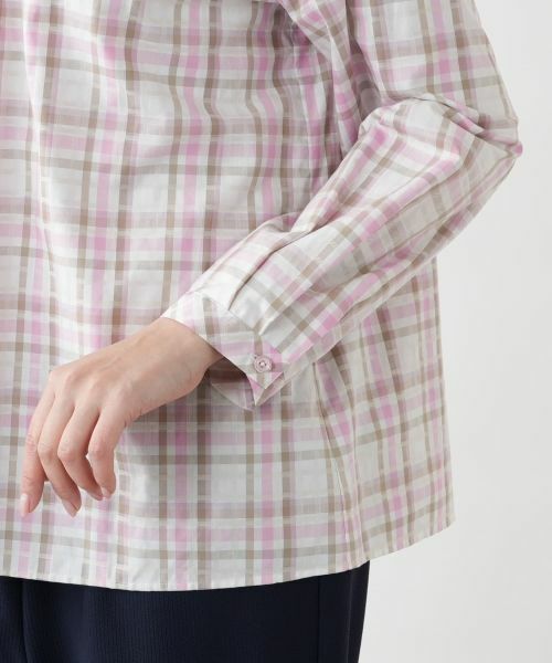 Leilian PLUS HOUSE / レリアンプラスハウス シャツ・ブラウス | バンドカラーブラウス【Leilian WHITE LABEL】 | 詳細10