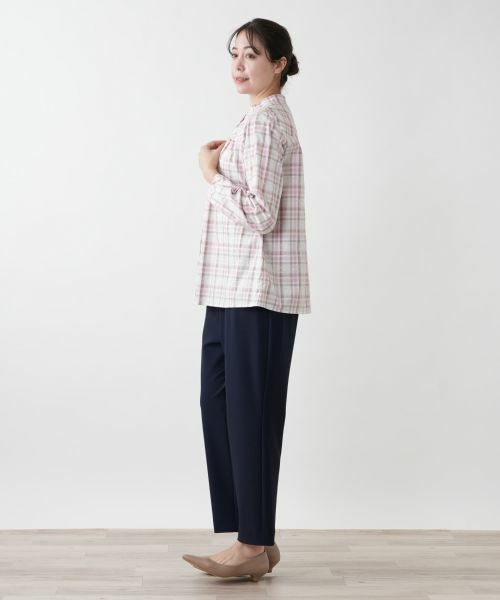 Leilian PLUS HOUSE / レリアンプラスハウス シャツ・ブラウス | バンドカラーブラウス【Leilian WHITE LABEL】 | 詳細2