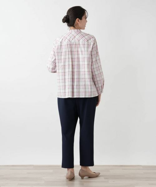 Leilian PLUS HOUSE / レリアンプラスハウス シャツ・ブラウス | バンドカラーブラウス【Leilian WHITE LABEL】 | 詳細3