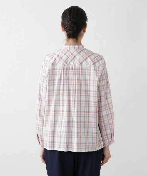 Leilian PLUS HOUSE / レリアンプラスハウス シャツ・ブラウス | バンドカラーブラウス【Leilian WHITE LABEL】 | 詳細6