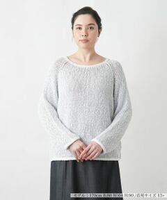 Leilian PLUS HOUSE / レリアンプラスハウス ニット・セーター | 霜降り調クルーネックニット【BARNA】