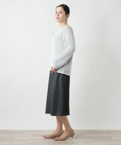 Leilian PLUS HOUSE / レリアンプラスハウス ニット・セーター | 霜降り調クルーネックニット【BARNA】 | 詳細2