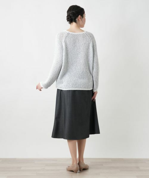 Leilian PLUS HOUSE / レリアンプラスハウス ニット・セーター | 霜降り調クルーネックニット【BARNA】 | 詳細3