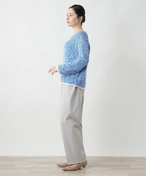 Leilian PLUS HOUSE / レリアンプラスハウス ニット・セーター | 霜降り調クルーネックニット【BARNA】 | 詳細5