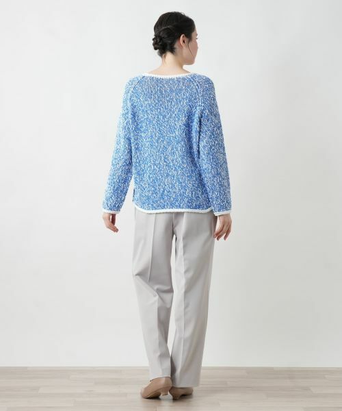 Leilian PLUS HOUSE / レリアンプラスハウス ニット・セーター | 霜降り調クルーネックニット【BARNA】 | 詳細6