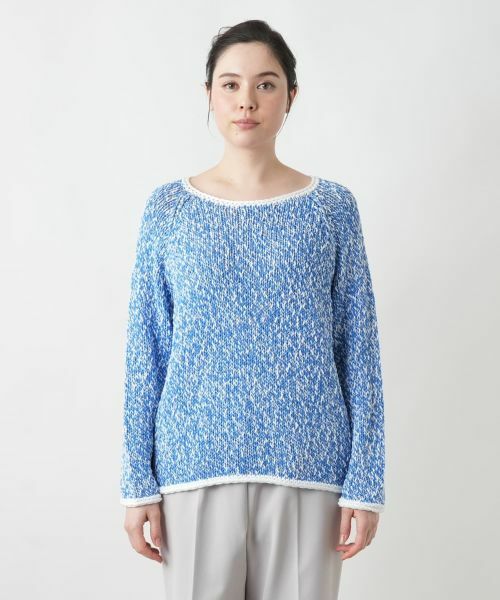 Leilian PLUS HOUSE / レリアンプラスハウス ニット・セーター | 霜降り調クルーネックニット【BARNA】 | 詳細7