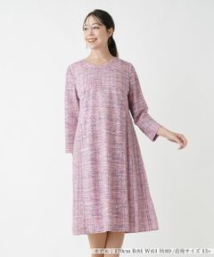 Leilian PLUS HOUSE / レリアンプラスハウス ドレス | 【店舗人気】サイドプリーツワンピース【プラス企画】