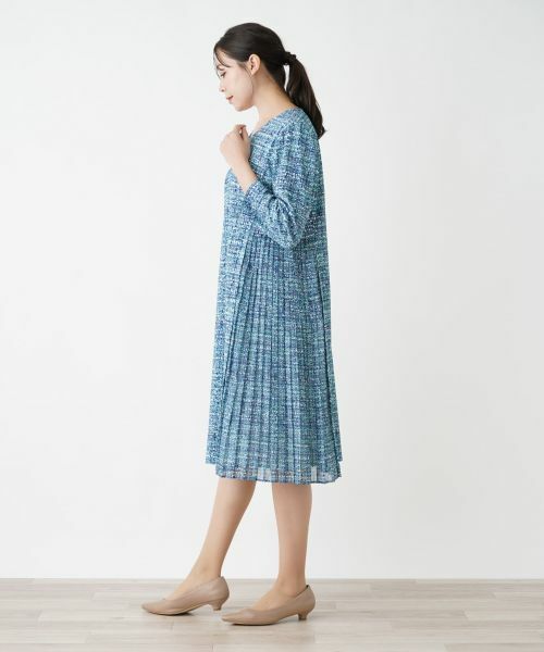 Leilian PLUS HOUSE / レリアンプラスハウス ドレス | 【店舗人気】サイドプリーツワンピース【プラス企画】 | 詳細2