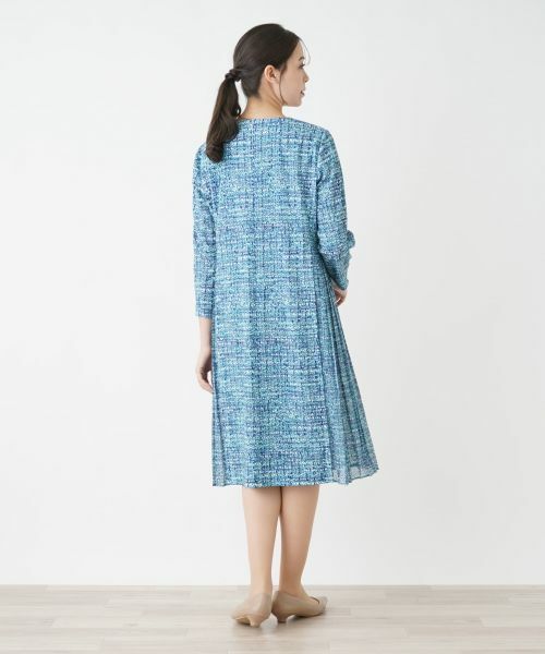 Leilian PLUS HOUSE / レリアンプラスハウス ドレス | 【店舗人気】サイドプリーツワンピース【プラス企画】 | 詳細3