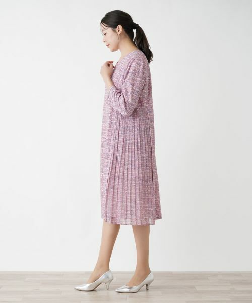 Leilian PLUS HOUSE / レリアンプラスハウス ドレス | 【店舗人気】サイドプリーツワンピース【プラス企画】 | 詳細6