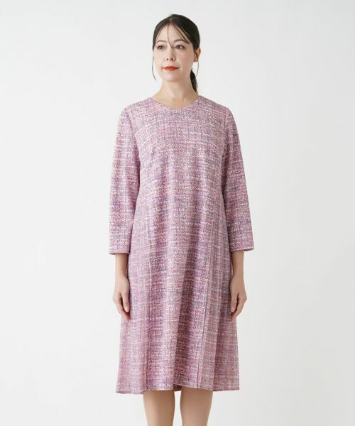 Leilian PLUS HOUSE / レリアンプラスハウス ドレス | 【店舗人気】サイドプリーツワンピース【プラス企画】 | 詳細8