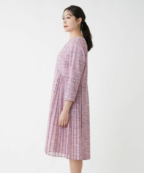 Leilian PLUS HOUSE / レリアンプラスハウス ドレス | 【店舗人気】サイドプリーツワンピース【プラス企画】 | 詳細9