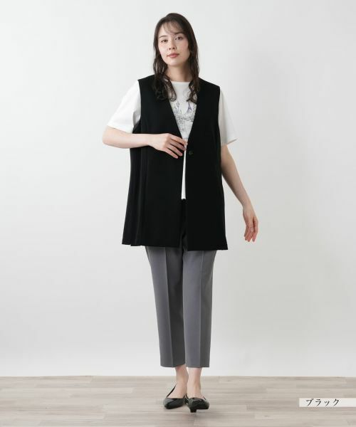 Leilian PLUS HOUSE / レリアンプラスハウス テーラードジャケット | 【店舗人気】Vネックベスト【プラス企画】 | 詳細1
