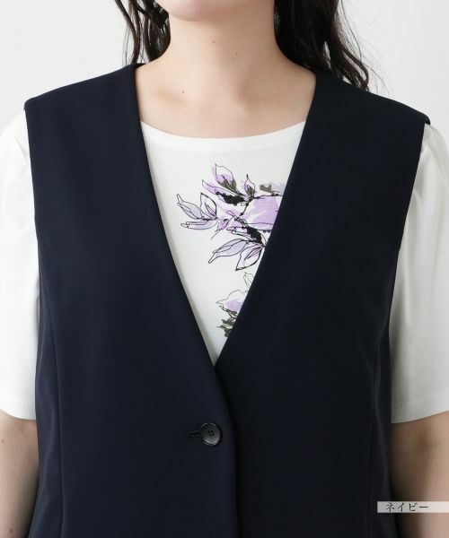 Leilian PLUS HOUSE / レリアンプラスハウス テーラードジャケット | 【店舗人気】Vネックベスト【プラス企画】 | 詳細10